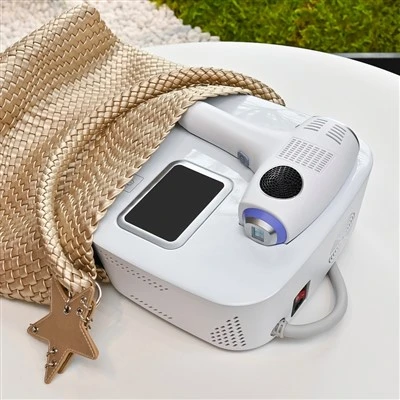 Mesin Penyingkiran Bulu Laser Diod Mini Mudah Alih 755 808 1064nm Titanium Selamat Tidak Sakit Kekal Dengan Penyejukan Ais